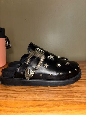 Celestial slip on clogs
